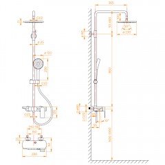 Душевая система RGW SP-33 51140133-01