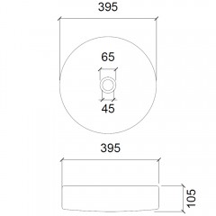 Раковина накладная стеклянная Abber Glas AK2301OR