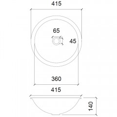 Раковина накладная стеклянная Abber Glas AK2302