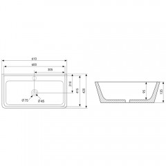 Раковина накладная Abber Rechteck AC2201