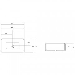 Раковина накладная Abber Rechteck AC2207