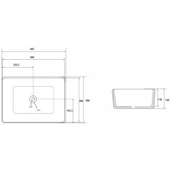 Раковина накладная Abber Rechteck AC2213
