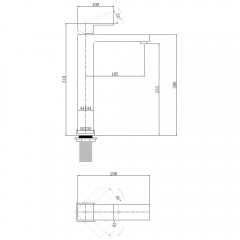 Смеситель для раковины Abber Daheim AF8211G