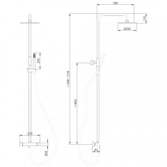 Душевая система Abber Wasser Kreis AF8160B термостат