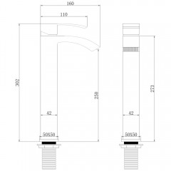 Смеситель для раковины Abber Wasserfall AF8611