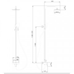 Душевая система Abber Weiss Insel AF8020W