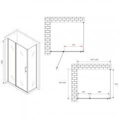 Душевое ограждение Abber Sonnenstrand AG04120S-S90