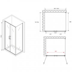 Душевое ограждение Abber Sonnenstrand AG04100C-S75