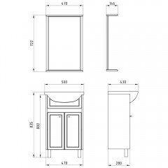 Тумба с раковиной ASB-Mebel Альпина 50