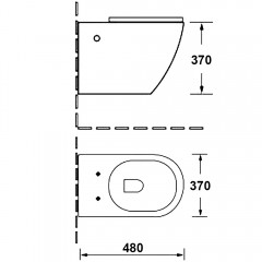 Инсталляция Grohe 38772001 + унитаз Bloomix Trend MD1203R/UF02 безободковый с сиденьем