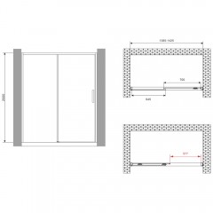 Душевая дверь Abber Komfort AG93140B