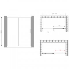 Душевая дверь Abber Komfort AG93170B