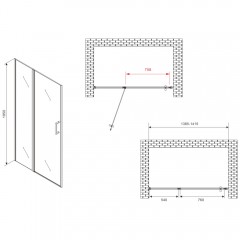 Душевая дверь Abber Sonnenstrand AG04140S