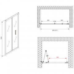 Душевая дверь Abber Sonnenstrand AG07090B