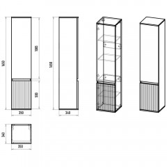 Пенал Brevita Enfida 35 R чёрный ENF-05035-020P