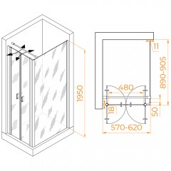 Душевое ограждение RGW Passage PA-144B 60x90 060814469-014