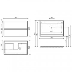 Тумба под раковину Sancos Cento CN80W