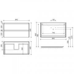 Тумба под раковину Sancos Cento CN90W