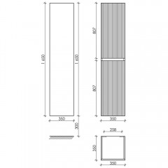 Пенал Sancos Snob R Bianco PSNR35W