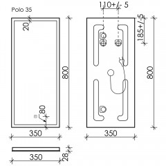 Зеркало Sancos Polo PL35