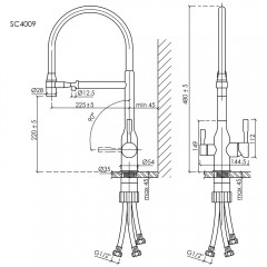 Смеситель для кухни Sancos Garda SC4009BG