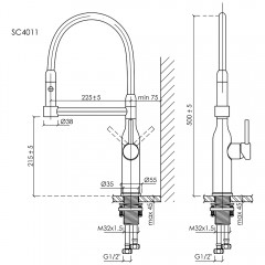 Смеситель для кухни Sancos Pride SC4011GG