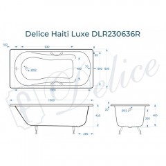 Ванна чугунная Delice France Haiti Luxe 150x80 DLR230636R