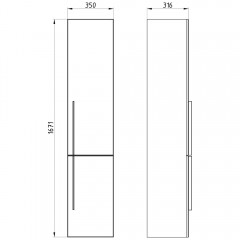 Пенал ASB-Mebel Тида 35