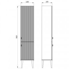 Пенал ASB-Mebel Федерика 40