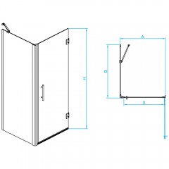 Душевое ограждение RGW Passage PA-36-1B 80x90 410836189-014