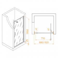 Душевая дверь RGW Stilvoll SV-05Gr 90 70320509-110