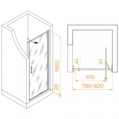 Душевая дверь RGW Stilvoll SV-05Gr 80 70320508-1510