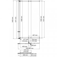 Шторка на ванну WasserKRAFT Dill 61S02-80 WasserSchutz