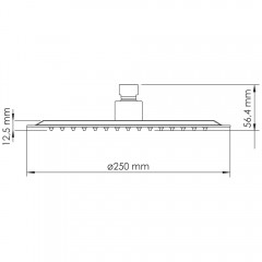 Верхний душ WasserKRAFT Asphe A329