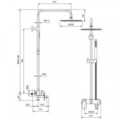 Душевая система WasserKRAFT Asphe A17301