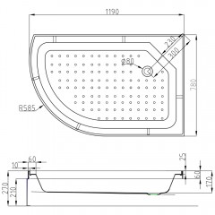 Душевая кабина AvaCan L520RNLED+GM