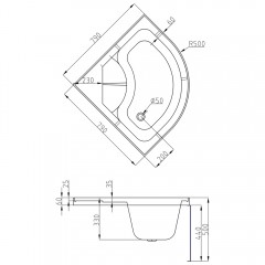 Душевая кабина AvaCan EM4580NLED+GM