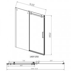 Душевая дверь Vincea Como-N VDS-4CN140CL