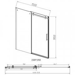 Душевая дверь Vincea Como-N VDS-4CN150CL