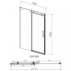 Душевая дверь Vincea Como-N VDS-4CN120CLB