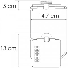 Держатель туалетной бумаги с крышкой WasserKRAFT Tauber K-64425