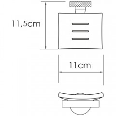 Мыльница стеклянная WasserKRAFT Tauber K-64429