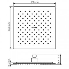 Верхний душ WasserKRAFT Abens A255