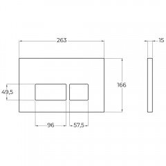 Клавиша смыва BelBagno BB040CR.MAT