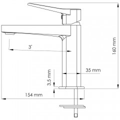 Смеситель для раковины WasserKRAFT Bever 2403