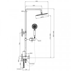 Душевой гарнитур BelBagno Ancona ANCONA-DOC2FD-CRM