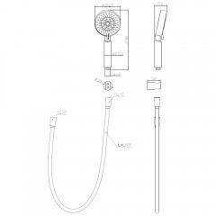 Душевой гарнитур BelBagno BB-DFS-5-CRM