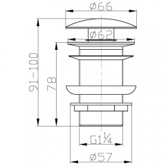 Донный клапан BelBagno BB-SC-CRM