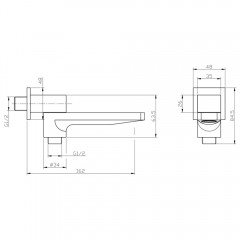 Излив BelBagno Romano ROM-BCA-CRM