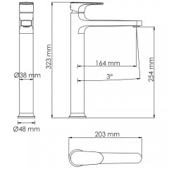 Смеситель для раковины WasserKRAFT Spree 1403H